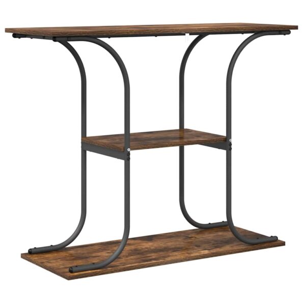 vidaXL Konzolový stôl Dymová dub 101 x 35 x 80,5 cm Kompozitné drevo – Obrázok 7