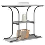 vidaXL Konzolový stôl Sivý Sonoma 101 x 35 x 80,5 cm Kompozitné drevo – Obrázok 3
