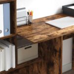 vidaXL Stôl Tmavý dub 131.5 x 50 x 106.5 cm Kompozitné drevo – Obrázok 10