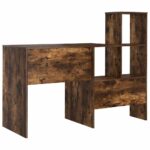 vidaXL Stôl Tmavý dub 131.5 x 50 x 106.5 cm Kompozitné drevo – Obrázok 6