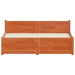 vidaXL Rám postele Voskovo hnedá 120 x 200 cm Borovicový masív – Obrázok 5