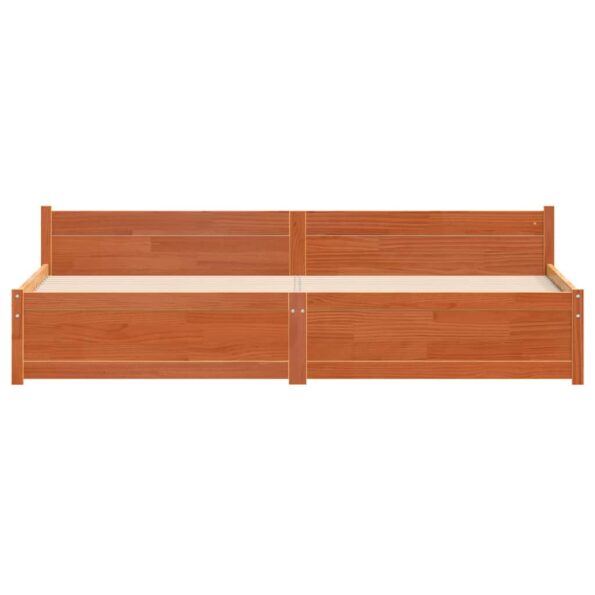 vidaXL Rám postele Voskovo hnedá 200 x 200 cm Borovicový masív – Obrázok 4