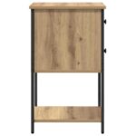 vidaXL Nočný stolík so zásuvkou 2 pcs dub artisan 32 x 42 x 70 cm – Obrázok 8