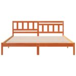vidaXL Rám postele Voskovo hnedá 200 x 200 cm Borovicový masív – Obrázok 3