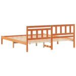 vidaXL Rám postele Voskovo hnedá 200 x 200 cm Borovicový masív – Obrázok 5