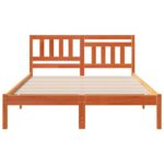 vidaXL Rám postele Voskovo hnedá 135 x 190 cm Borovicový masív – Obrázok 3