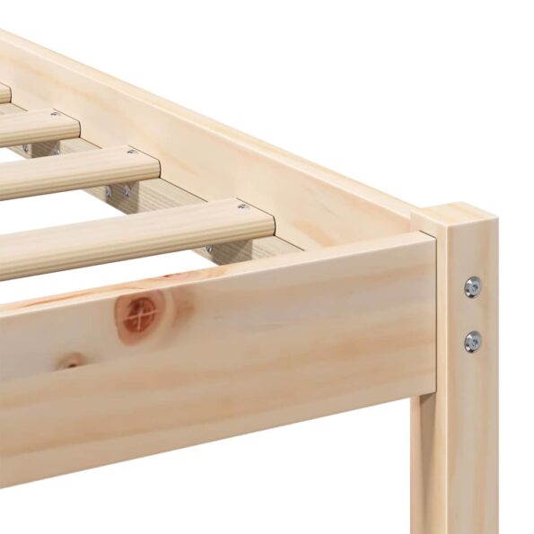 vidaXL Rám postele s čelnou doskou Hnedá 90 x 190 cm Borovicový masív – Obrázok 6