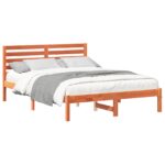 vidaXL Rám postele Voskovo hnedá 120 x 200 cm Borovicový masív – Obrázok 2