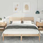vidaXL Rám postele s čelnou doskou Hnedá 160 x 210 cm Borovicový masív – Obrázok 3