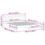 vidaXL Rám postele s čelnou doskou Hnedá Borovicové drevo – Obrázok 9