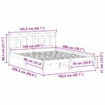 vidaXL Rám postele s čelnou doskou Hnedá Borovicový masív – Obrázok 9