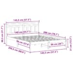 vidaXL Rám postele s čelnou doskou Hnedá Borovicový masív – Obrázok 9