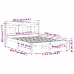 vidaXL Rám postele s čelnou doskou Biela Borovicový masív – Obrázok 9