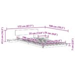 vidaXL Rám postele s nočnými stolíkmi 90x190cm z masívneho dreva – Obrázok 10