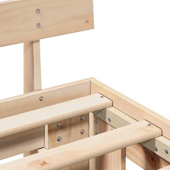 vidaXL Rám postele s čelom 200x200 cm Masívna borovica – Obrázok 8