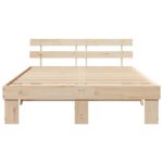 vidaXL Rám postele Prírodná 150 x 200 cm Masívne borovicové drevo – Obrázok 5