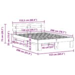 vidaXL Rám postele s čelom biely 150x200 cm pevné borovicové drevo – Obrázok 10