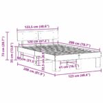 vidaXL Rám postele Voskovo hnedá 120 x 200 cm Masívne borovicové drevo – Obrázok 10