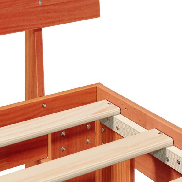 vidaXL Rám postele Voskovo hnedá 120 x 200 cm Masívne borovicové drevo – Obrázok 8