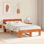 vidaXL Rám postele Voskovo hnedá 120 x 190 cm Masívne borovicové drevo – Obrázok 3