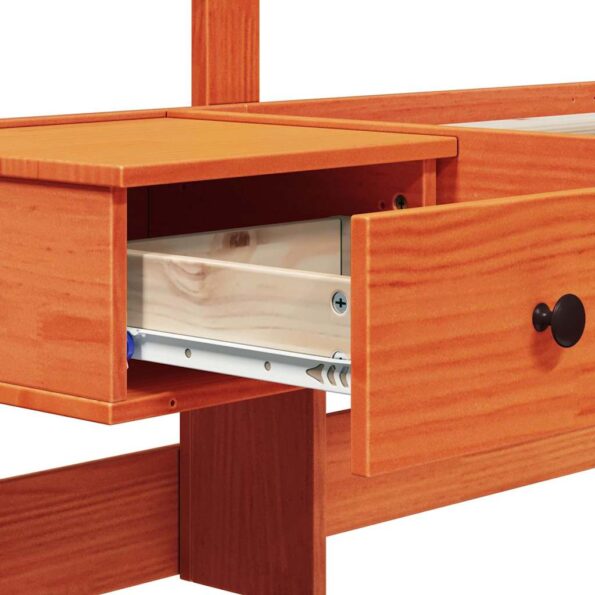 vidaXL Rám postele Voskovo hnedá 75 x 190 cm Borovicový masív – Obrázok 8