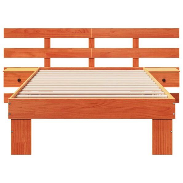 vidaXL Rám postele Voskovo hnedá 75 x 190 cm Borovicový masív – Obrázok 4