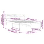 vidaXL Rám postele Voskovo hnedá 140 x 200 cm Borovicový masív – Obrázok 11