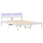 vidaXL Rám postele Biela 120 x 200 cm Masívne borovicové drevo – Obrázok 2