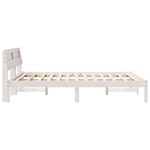 vidaXL Rám postele Biela 120 x 200 cm Masívne borovicové drevo – Obrázok 6