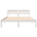 vidaXL Rám postele s čelnou doskou Biela 120 x 190 cm Borovicový masív – Obrázok 5