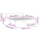vidaXL Rám postele Hnedá 180 x 200 cm Masívne borovicové drevo – Obrázok 11