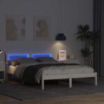 vidaXL Rám postele Biela 120 x 190 cm Borovicové drevo – Obrázok 4