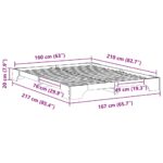 vidaXL Posteľový rám s úložiskom Hnedá Drevený masív – Obrázok 8