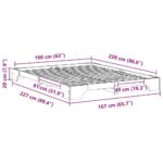 vidaXL Posteľový rám s úložiskom Biela Borovicový masív – Obrázok 8