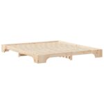 vidaXL Posteľový rám s úložiskom Hnedá Borovicový masív – Obrázok 5