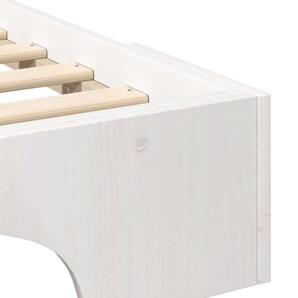 vidaXL Posteľový rám s úložiskom Biela Borovicový masív – Obrázok 6