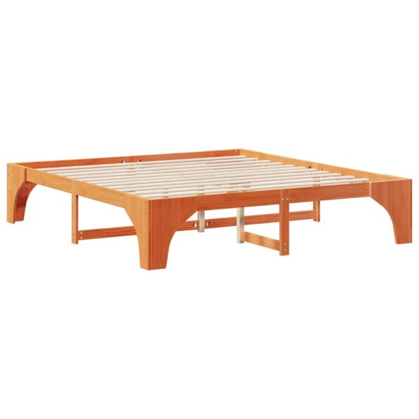 vidaXL Posteľový rám s úložiskom Hnedá Borovicový masív – Obrázok 6