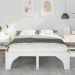 vidaXL Posteľový rám s úložiskom Biela Borovicový masív – Obrázok 3