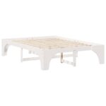 vidaXL Posteľový rám s úložiskom Biela Borovicový masív – Obrázok 6