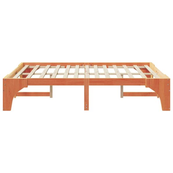 vidaXL Posteľový rám s úložiskom Hnedá Borovicový masív – Obrázok 5