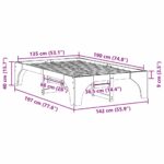 vidaXL Posteľový rám s úložiskom Hnedá Borovicové drevo – Obrázok 9