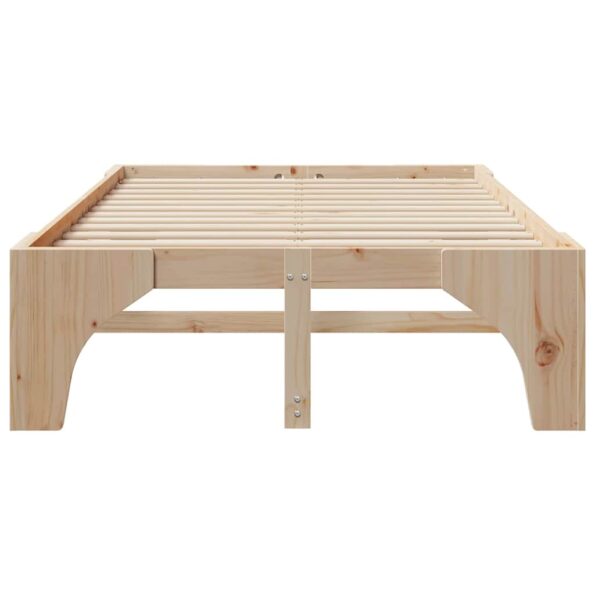 vidaXL Posteľový rám s úložiskom Hnedá Borovicové drevo – Obrázok 4