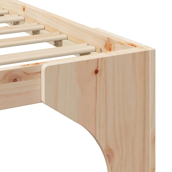 vidaXL Posteľový rám s úložiskom Hnedá Borovicové drevo – Obrázok 7