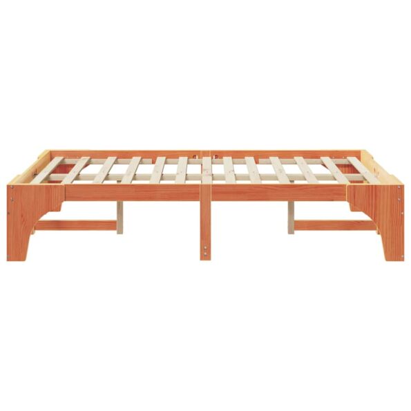 vidaXL Posteľový rám s úložiskom Hnedá Borovicové drevo – Obrázok 5