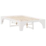 vidaXL Posteľový rám s úložiskom Biela Borovicový masív – Obrázok 6