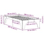 vidaXL Posteľový rám s úložiskom Biela Borovicový masív – Obrázok 9