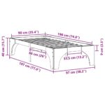 vidaXL Posteľový rám Biela Borovicový masív – Obrázok 9