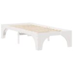 vidaXL Posteľový rám s úložiskom Biela Borovicový masív – Obrázok 6