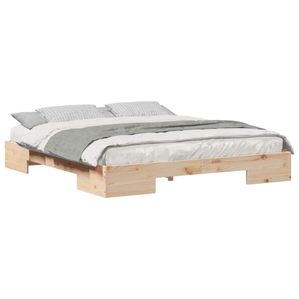 vidaXL Posteľový rám s úložiskom Hnedá Borovicový masív – Obrázok 10