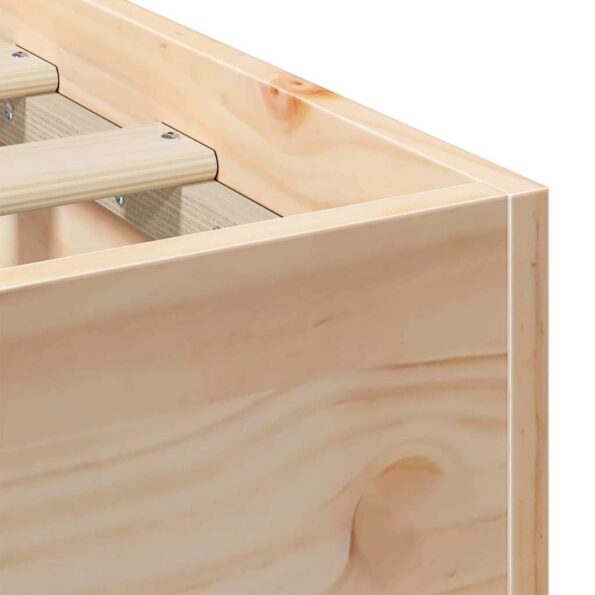 vidaXL Posteľový rám s úložiskom Hnedá Borovicový masív – Obrázok 7